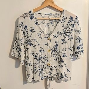 LUQ Elaine tie front top (Stitch Fix)